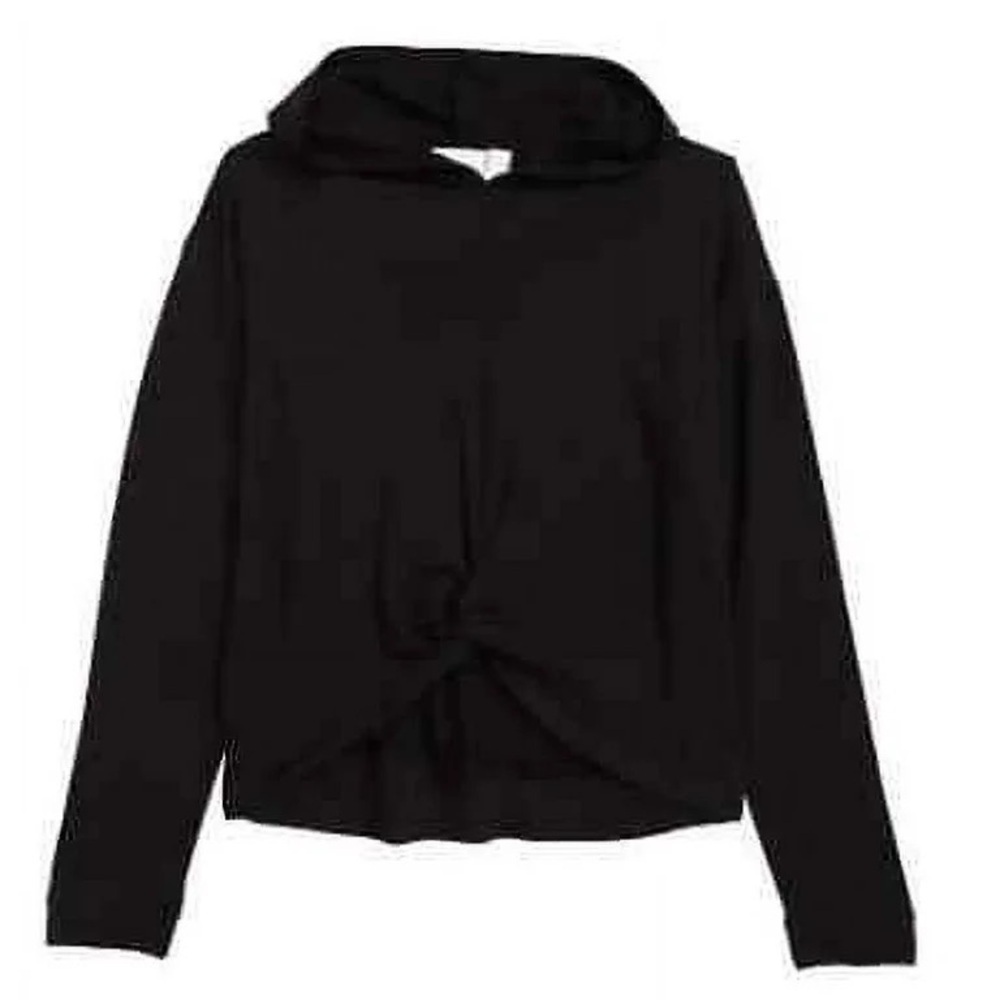 Zella Girls Take It Easy Twist Hoodie Sweatshirt,  Black, Size Medium 8/10, NWT - Picture 2 of 4